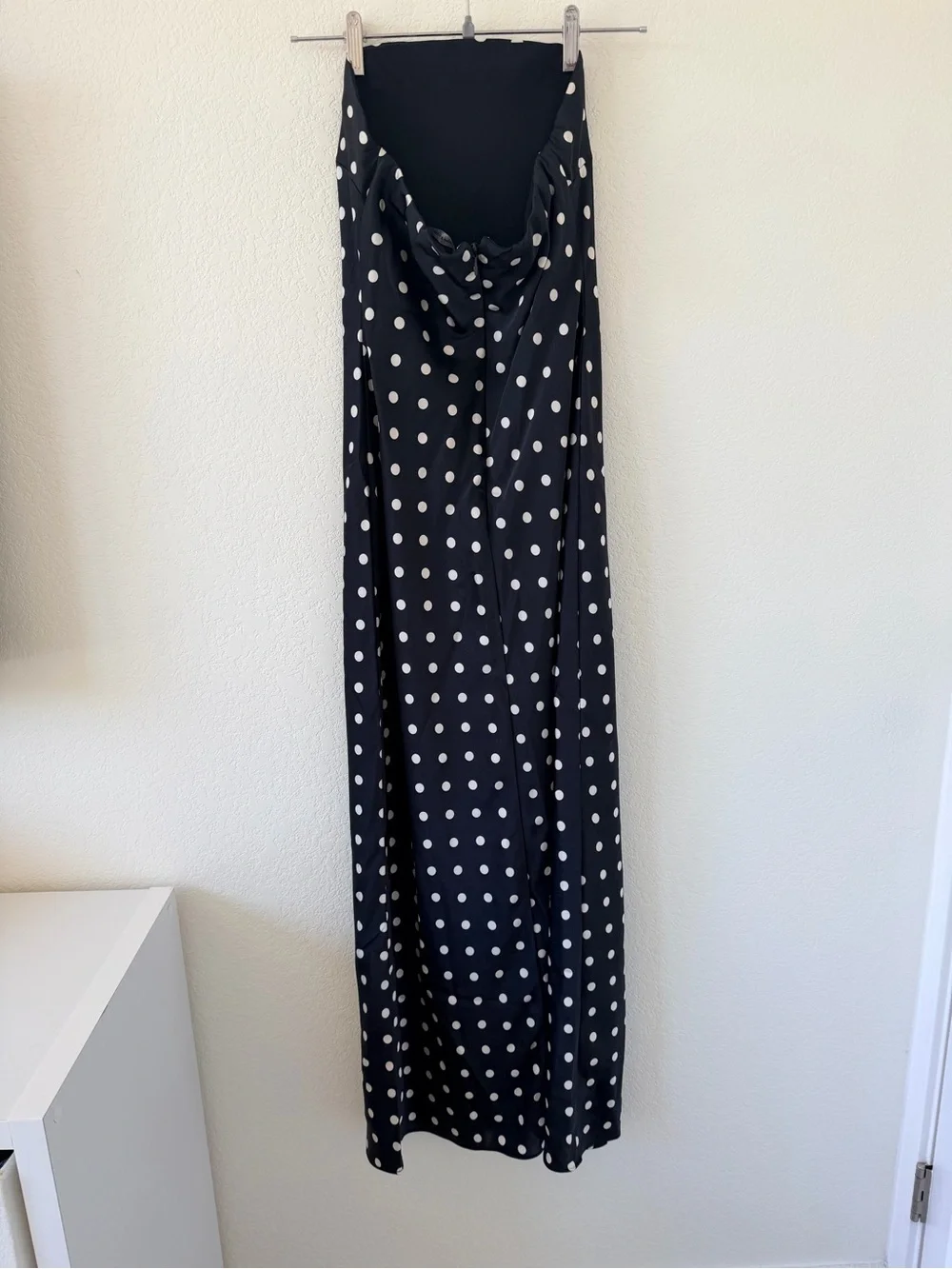 Abercrombie & Fitch Black and White Polka Dot Maxi Dress